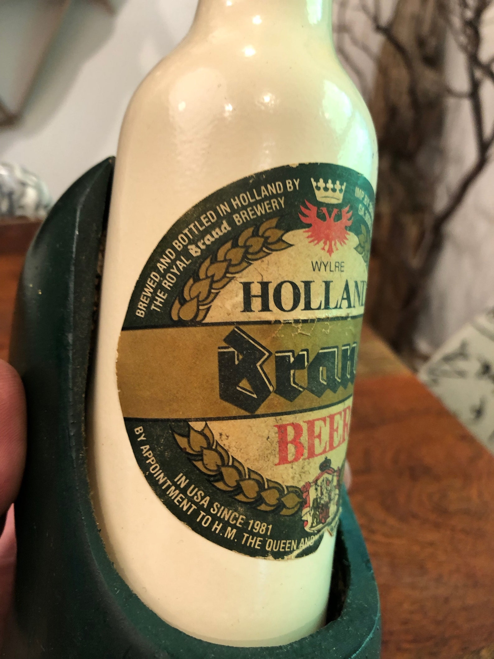 Sale Vintage 1980's Wylre Holland Brand Glass Beer Bottle Etsy