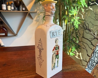 ヴィンテージ イタリア ワインボトル グリーンガラス デカンタ 花瓶