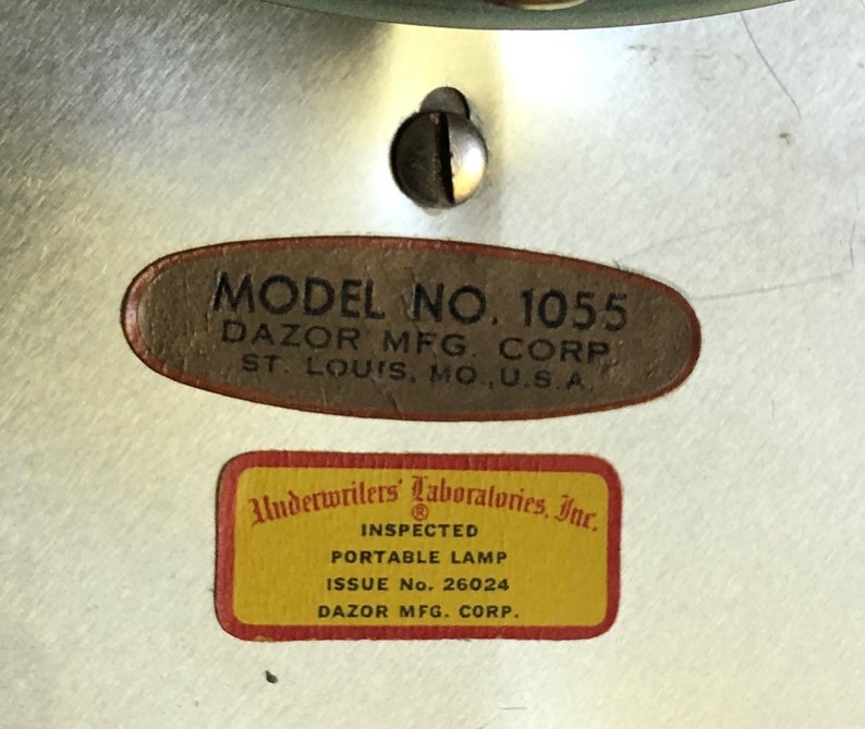 Sale Mid Century Modern Dazor Metal UFO Desk Lamp Needs Repair Model 1055
