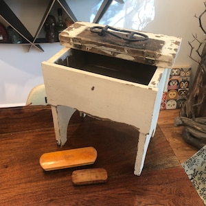 Vintage Shoe Shine Box/Table/Cabinet