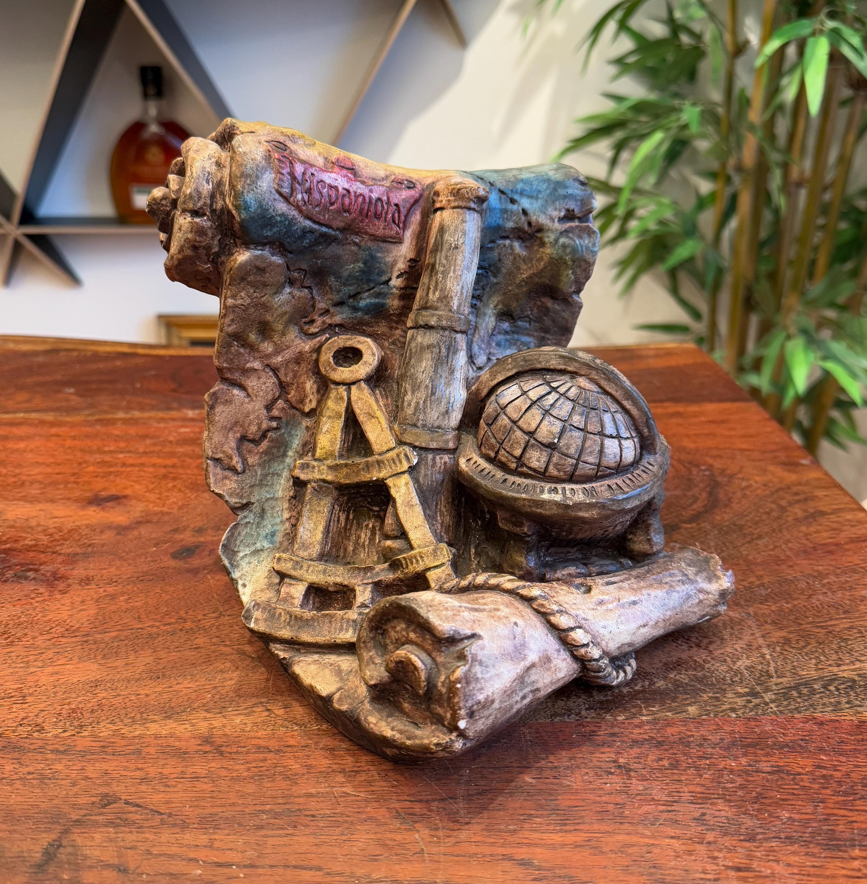 Vintage 1967 Hispaniola Old World Traveler Explorer Solid Plaster