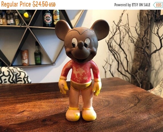 vintage rubber mickey mouse doll