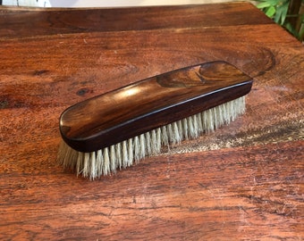 Mid Century French Warranted Pure Bristle Shoe Shine Brush - Vintage Shoe Shining Tool - Shoe Shine Equipment - Horse Hair Lint Brush