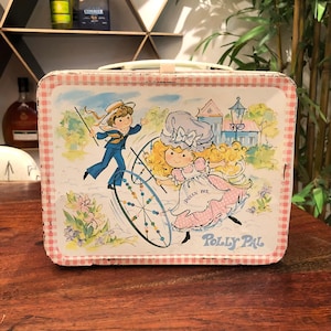 Vintage c. 1974 Polly Pal Metal Lunchbox by King-Seely Thermos Co. - No Thermos with the Box - Girl&#39;s 70&#39;s School Lunch Box by Leon Jason
