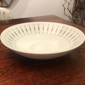 Vintage 1960&#39;s Mod Gray and White Serving Bowl - Vintage Mod 9.5&quot; Serving Bowl - Vintage Mod Serving Bowl - Vintage 1960&#39;s Serving Bowl