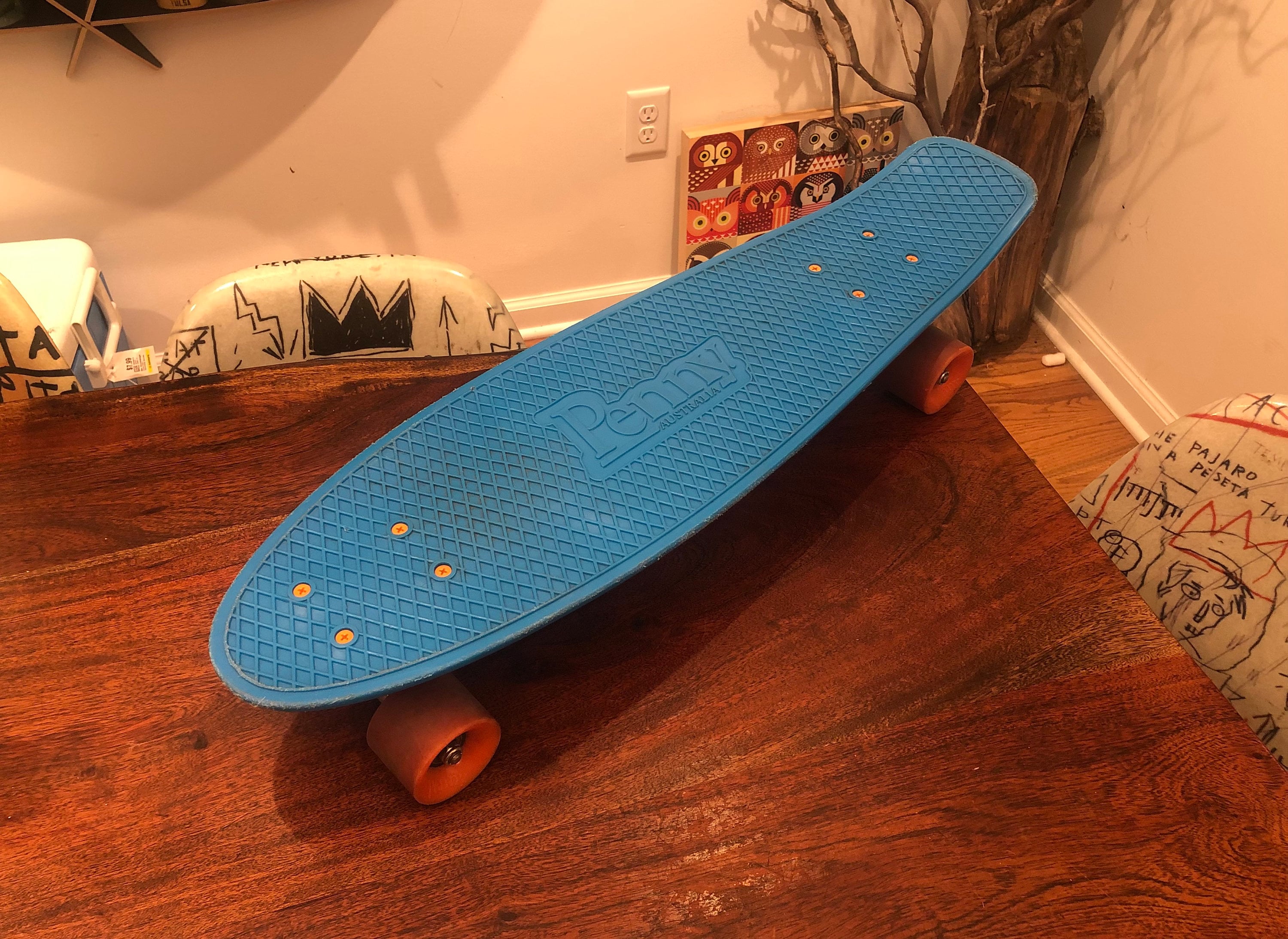 Australian Ocean Mist Blue Penny Nickel Style 27 Skateboard With