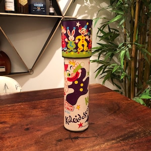Vintage c. 1980 Circus Clown & Trick Animals Kaleidoscope Toy by Steven Mfg. Co. - No. 150 - Retro 1980&#39;s Children&#39;s Child&#39;s Kid&#39;s Toy
