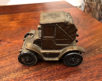 Vintage 1960er Jahre Leawood National Bank Gussmetall Antike Automobile Bank - Leawood Kansas - Antike Autobank - Mid Century 60er Jahre Automobile Bank