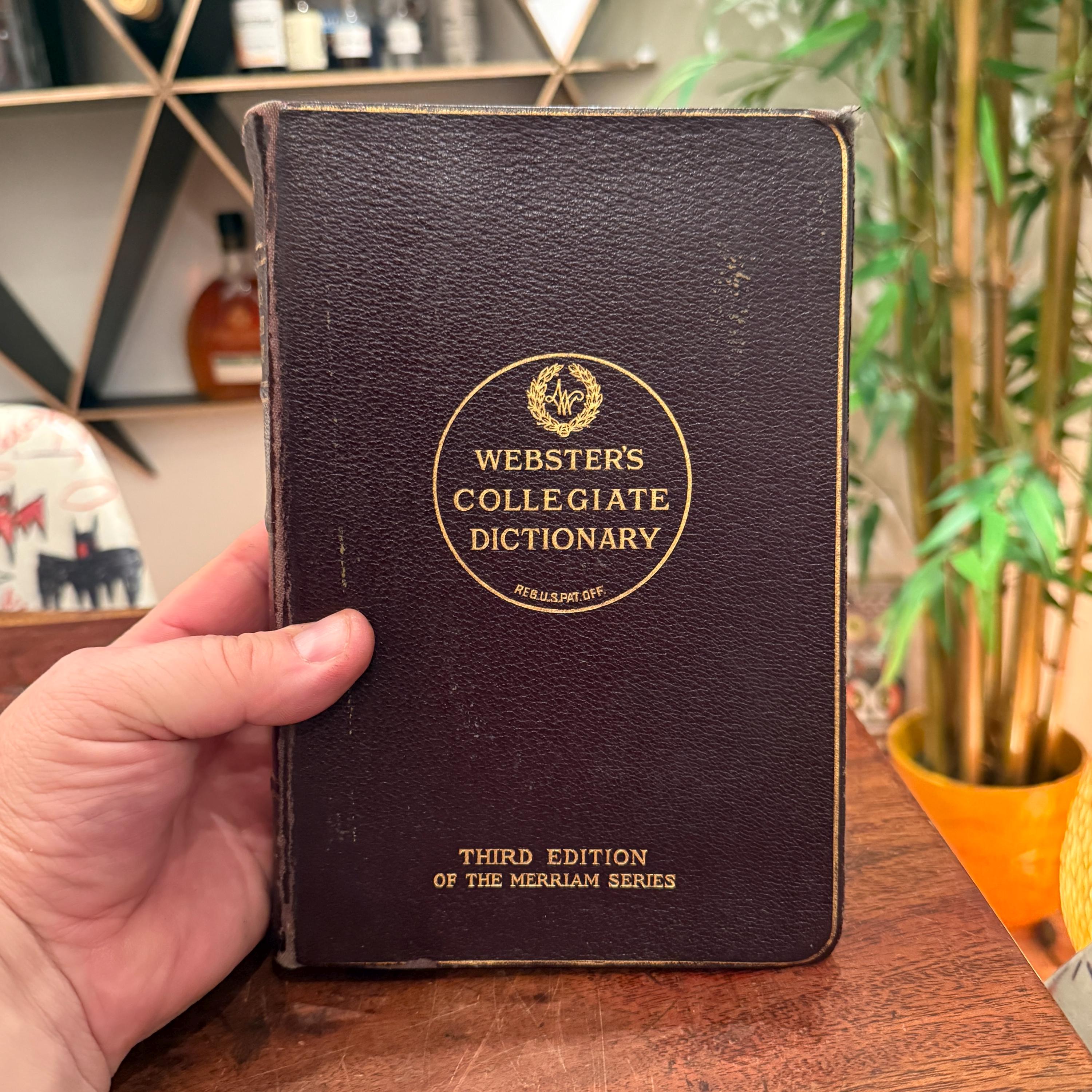 Vintage Webster Dictionary - Etsy