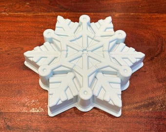 Vintage Nordic Ware Dicke Aluminium Antihaft-Schneeflockenform Pull-Apart-Kuchenform Backform - Weihnachten Winter Dekor Roll Backform