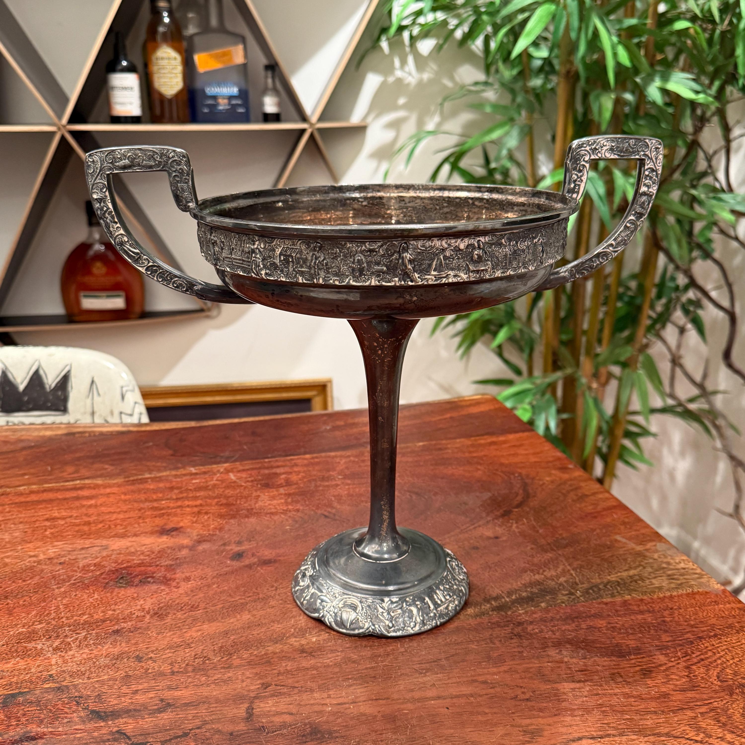 【PAIRPOINT】 天使のセンターピース【シルバープレート/ガラス】大型！！ PAIRPOINT】 天使のセンターピース【シルバープレート/ガラス】大型