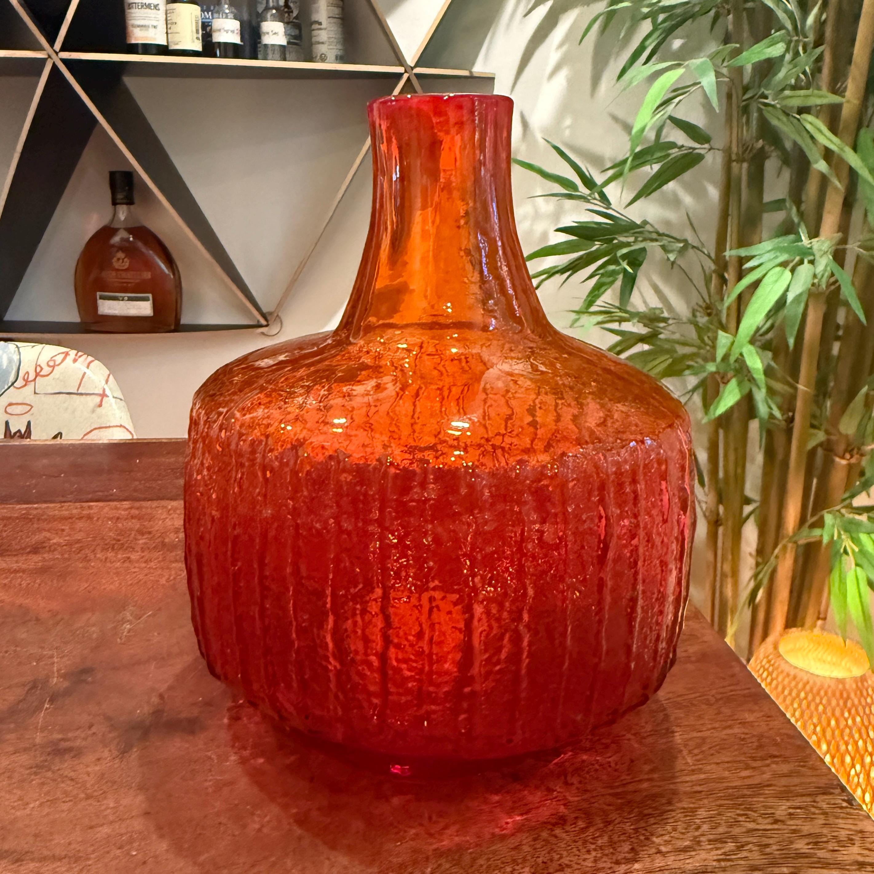 アンバーカラー ガラス製 ボトル　ミッドセンチュリー Mid Century Modern Glass Bottle - Etsy