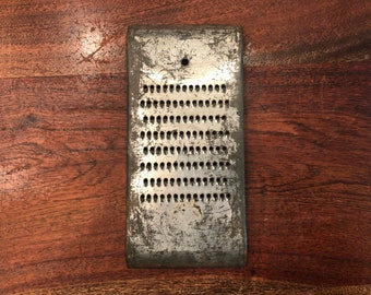 Antique SUPER Metal Cheese Grater / Food Slicer - Vintage Kitchen Utensil - Antique Farmhouse Kitchen Decor - Rustic Home Decor