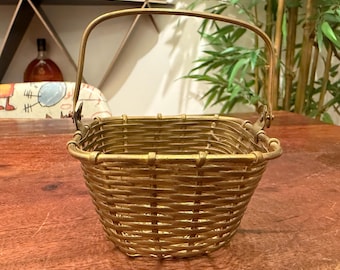 ヴィンテージ キャンディディッシュ ハンドル付きトレイ 小物入れ