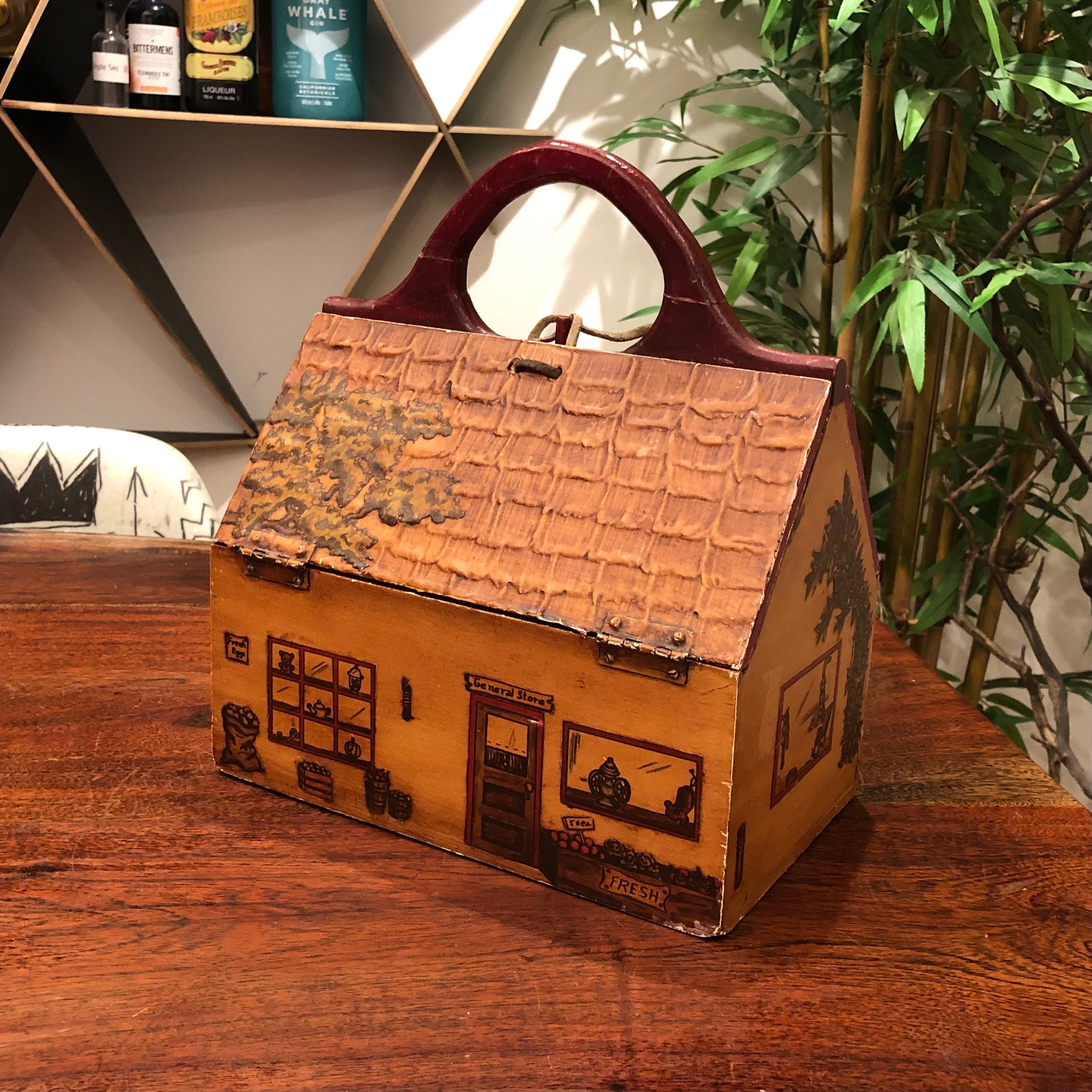 Vintage wooden purse outlet value