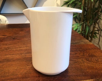 Vintage 1970's Rosti White Mepal Melamine Danish Modern 40 oz. Pitcher Designed by Heiner Boberg - Made in Denmark - No. 2511