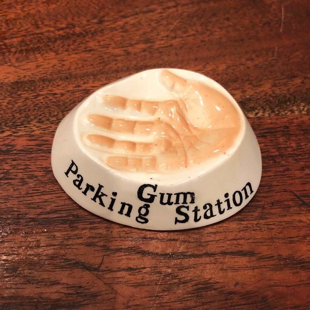Mid Century 1960's Gum Parking Station With Hand Ceramic Chewed Chewing ...