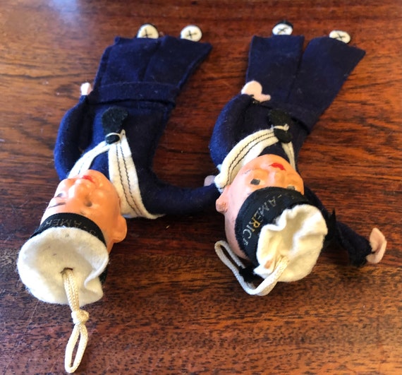 Set of 2 Vintage 1940s Holland-america Line Cruise Ship Celluloid