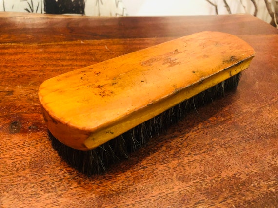 Mid Century Reflector-X Horse Hair Shoe Shine Brush - Vintage Shoe Shining Tool - Shoe Shine Equipment View 4