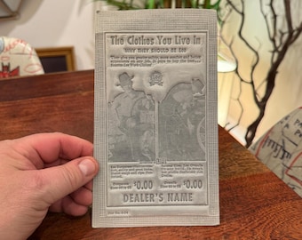 1950 Lee Jeans & Work Clothes Ad Matted Vintage 11x14 Print Life