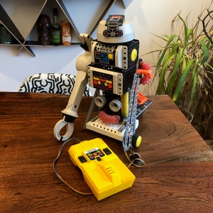 Vintage c. 1981 ROBO FORCE Battery Operated Robot Toy by Gabriel Industries - Doesn&#39;t Work - For Display and Parts Only Vintage 1980&#39;s Robot