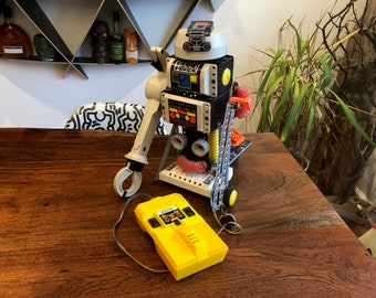Annata ca. Robot giocattolo a batteria ROBO FORCE del 1981 di Gabriel Industries - Non funziona - Solo per display e parti Robot vintage degli anni '80
