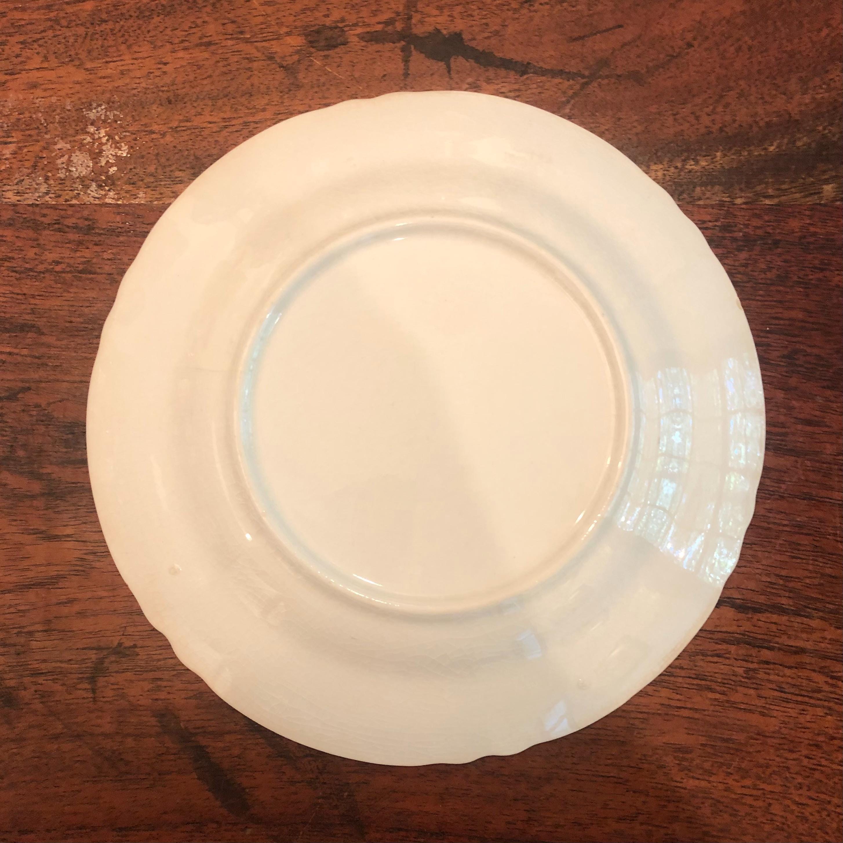 アンティーク 1900 年代 ウィッティア カリフォルニア 磁器 転写皿 花