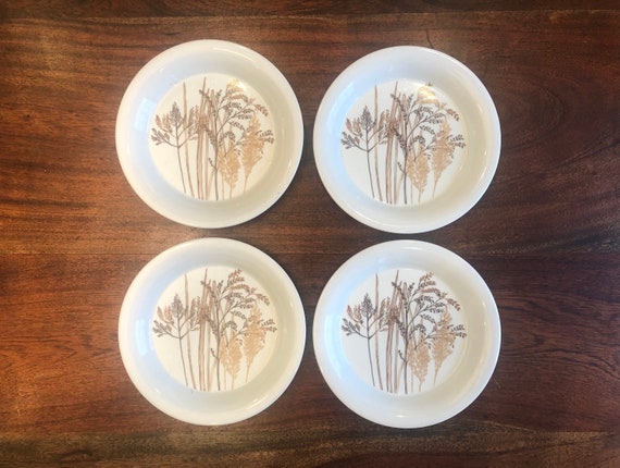 Set of 4 Vintage 1970 s DANSK DESIGNS Danish Modern Wild Grasses