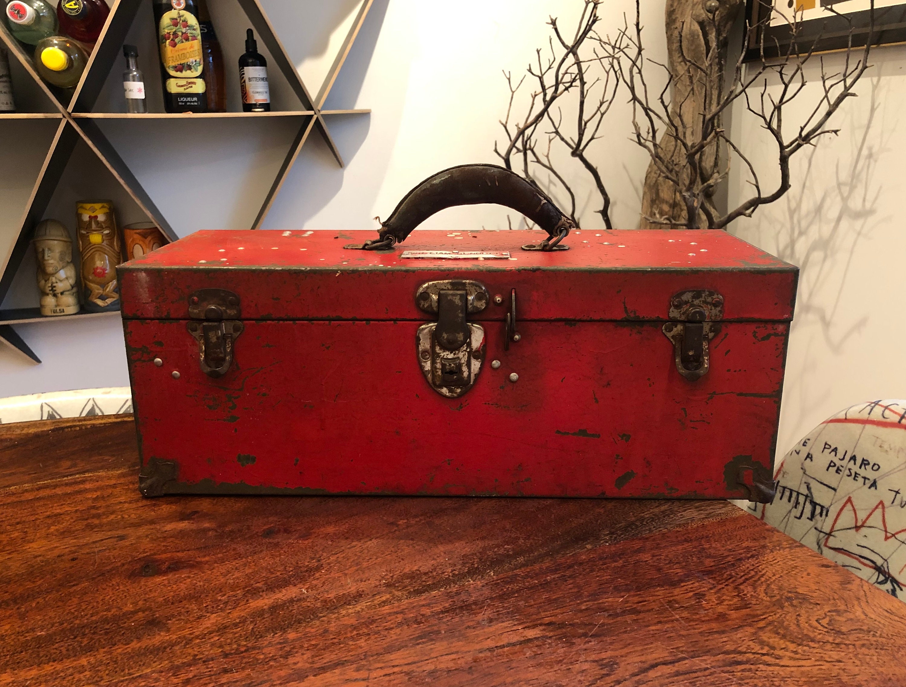 Vintage Red Tool Box - 80s Contico Tool Box - Red Storage Box - Red Plastic  Tool Carrier - Ted Tackle Box