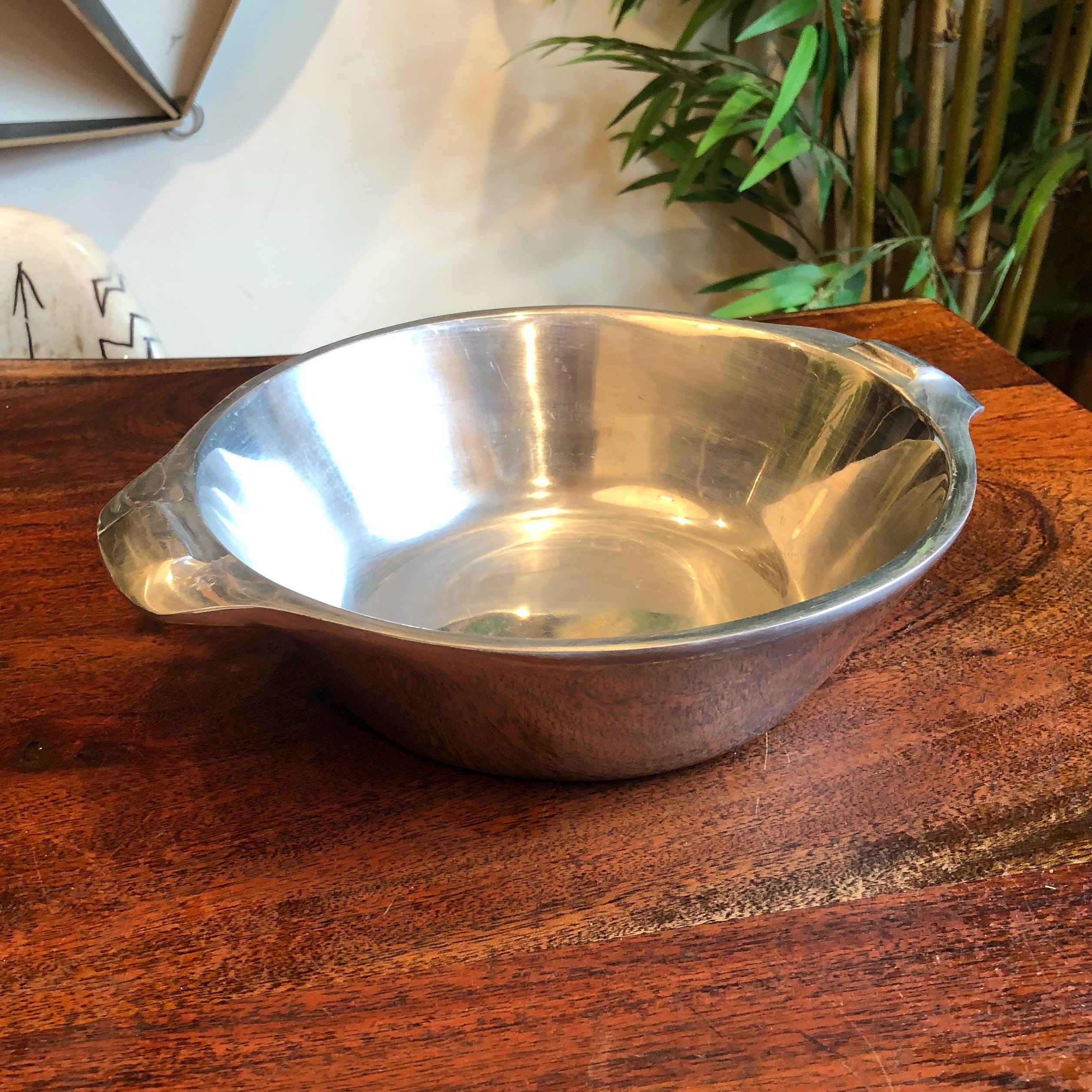 Vintage Nambe Metal Alloy Serving Bowl With Handles - No. 20