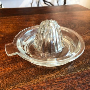 Antique Clear Glass Juicer - Antique Farmhouse Kitchen Decor - Antique Glass Juicer - Vintage Glass Juicer - Hand Held Glass Juicer