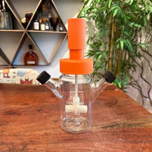 Corning Wiederverwendbare Chemie Spinner Flasche 250 ml mit Magnetrührer & Kappen - Vintage Chemist Beaker Mixing Tool Chemist&#39;s Mad Science