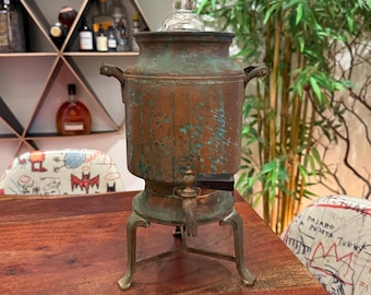 Antique 1906 UNIVERSAL Solid Copper & Brass and Glass Electric Coffee Percolator - Vintage 1900s Coffee Maker - No Electrical Cord