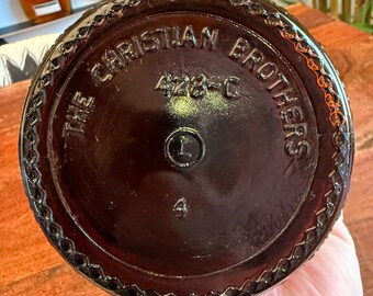 Vintage C. 1982 the Christian Brothers 1/2 Gallon Dark Brown Amber