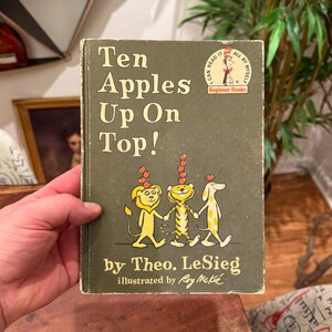 Mitte des Jahrhunderts c. 1961 Zehn Äpfel obenauf! von Theo. LeSieg & Illustriert von Roy McKie Kinderbuch Ich kann alles lesen Kinderbuch