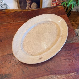 Antique c. 1865 - 1882 English Victorian Meakin & Co. Cobridge 18.75&quot; Ironstone Serving Platter Vintage 1800&#39;s 19th Century Farmhouse Decor