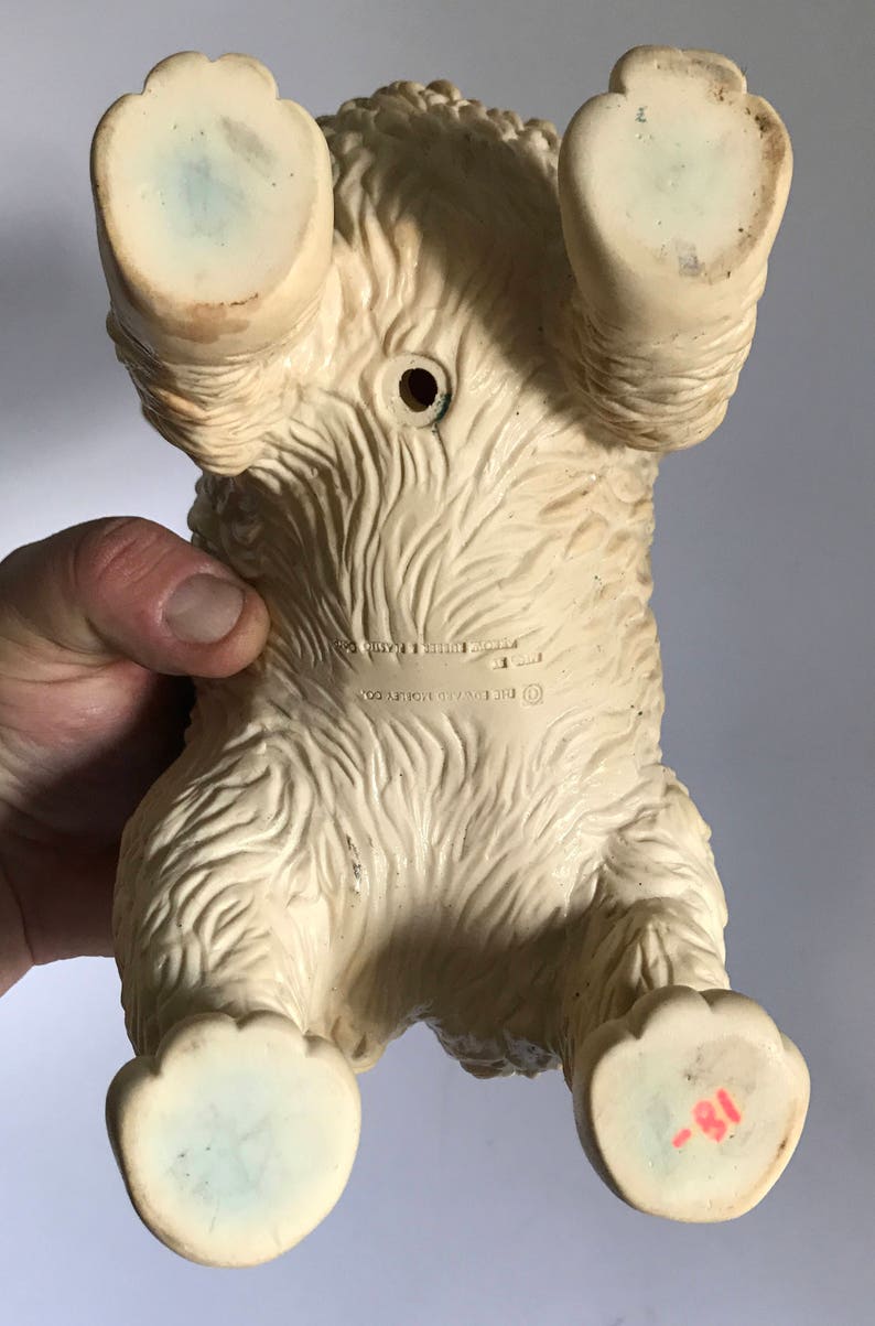 Sale Mid Century Large Rubber Squeak / Blinking Puppy Dog Toy Etsy