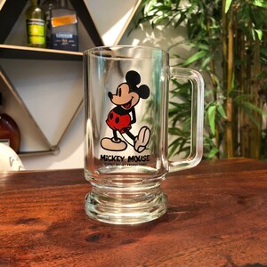 Vintage 1970's This Glass Mickey Mouse Walt Disney World Tall - Main Image