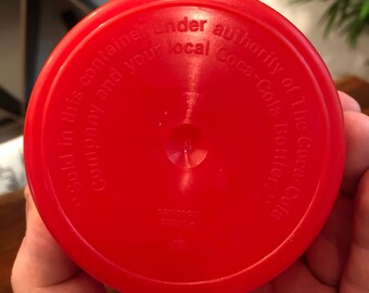 Vintage 1980's Coca-cola & Godfather's Pizza Souvenir 32 Oz. Red