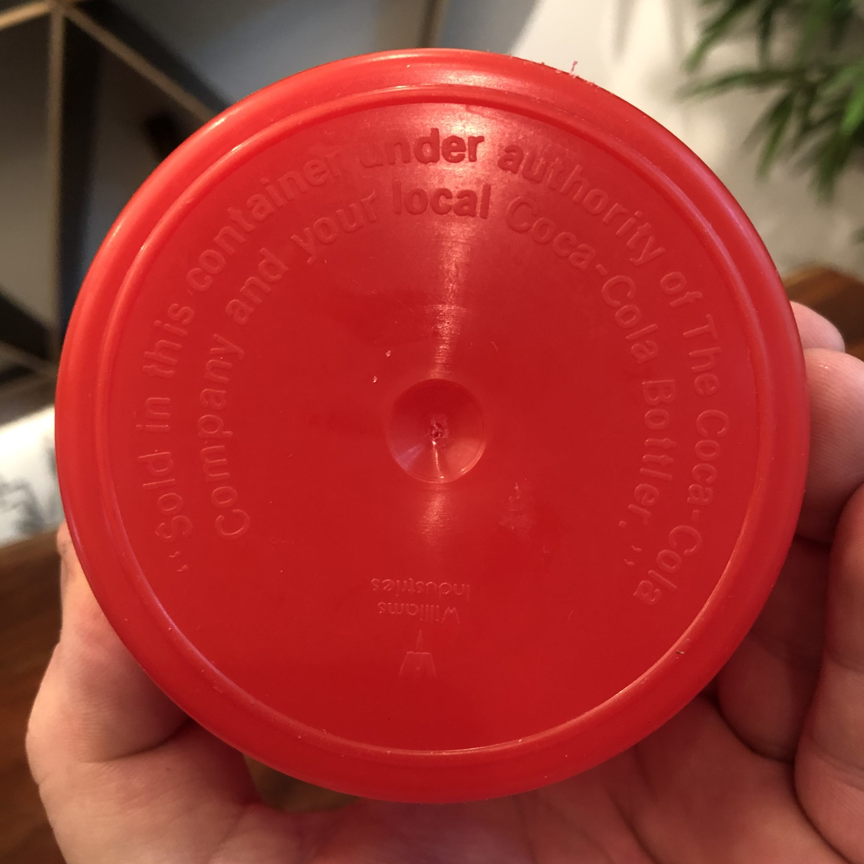 Vintage 1980's Coca-cola & Godfather's Pizza Souvenir 32 Oz. Red