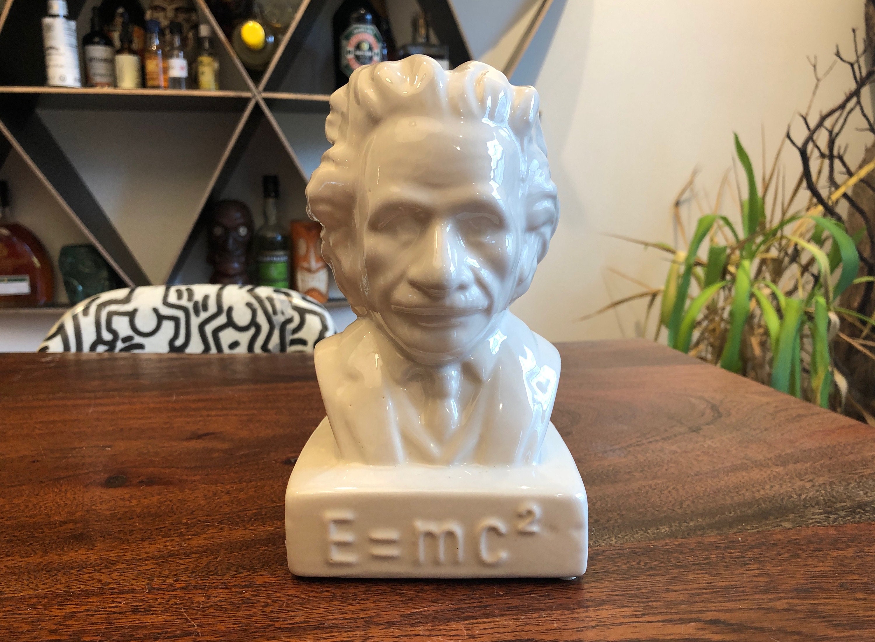 アインシュタイン 胸像 貯金箱 E=mc2