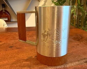 Vintage Royal Selangor Pewter & Teak 12 Oz. Drinking Tankard