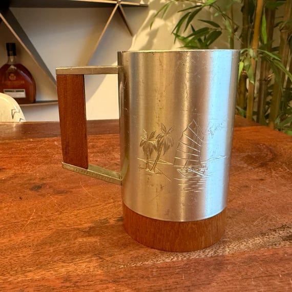 Vintage Royal Selangor Pewter & Teak 12 Oz. Drinking Tankard