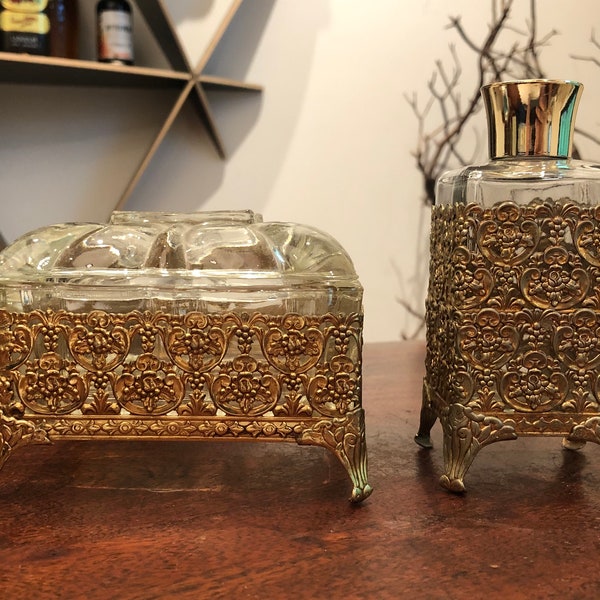 Vintage Gold Decor Etsy