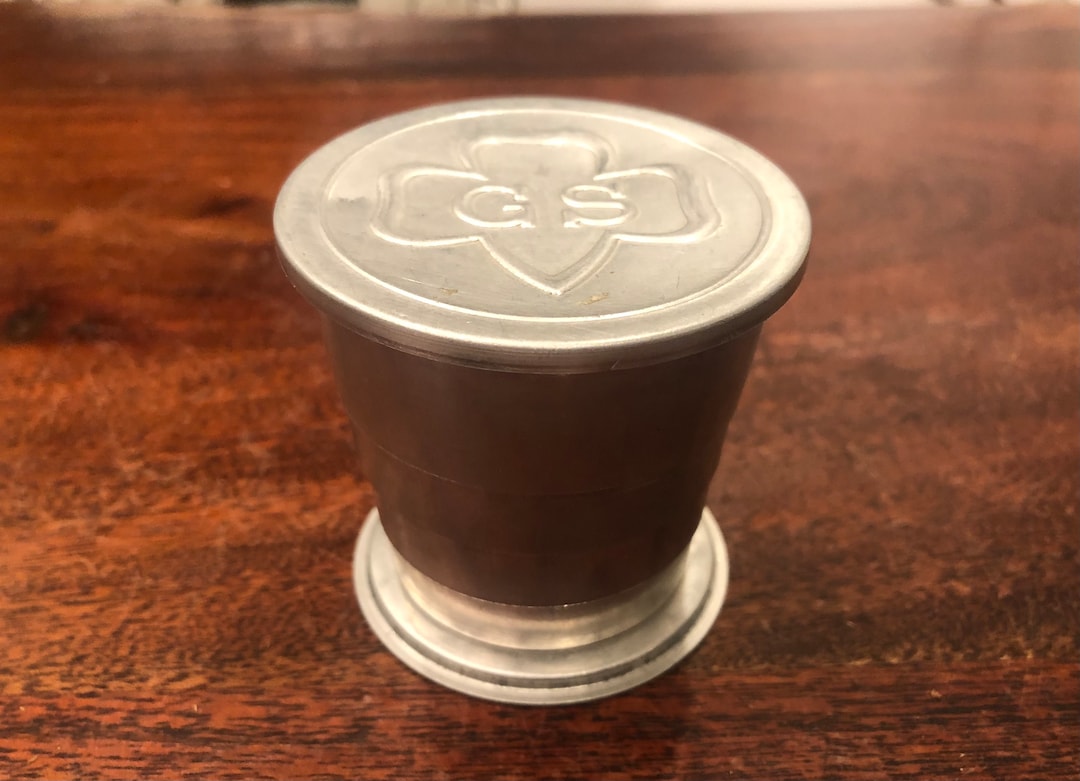 Mid Century Girl Scouts of America Collapsible 4 Oz. Cup Vintage GS