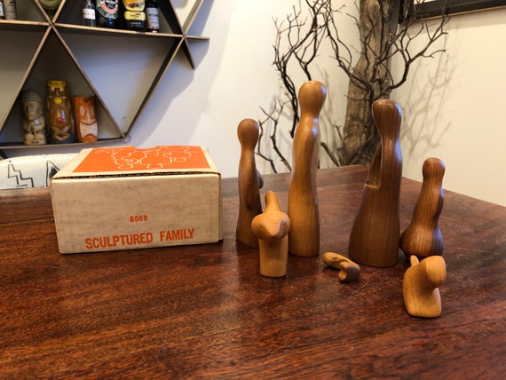 Mid Century Modern C. 1968 Antonio Vitali Wooden Sculptured