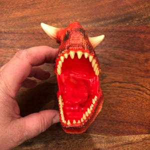 Vintage Chinese Realistic Allosaurus Children's Rubber Dinosaur Hand ...
