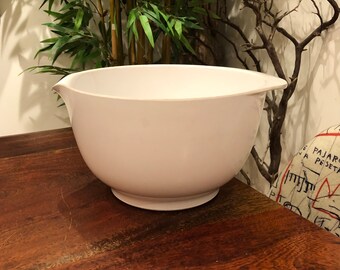 Vintage 1970's Danish Modern White Rosti Mepal-Service 3L (3.17 Qt) Mixing Bowl - Made in Denmark - Scandinavian Kitchen Decor