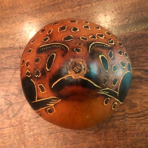 Vintage Peruvian Handmade Hanging Animal Gourd Art - Made in Peru - Vintage Gourd Art - Vintage Peruvian Art - Vintage Peruvian Decor