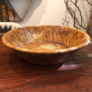 Antik 1800-tals serveringsskål i stengods, 30 cm - Vintage bondgårdsköksinredning - Sopfat - Rustik stuga, sjöhusinredning